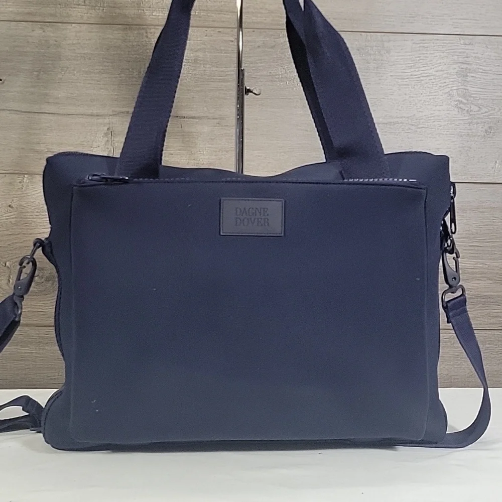 Dagne Dover Navy Blue Laptop Crossbody Business Bag